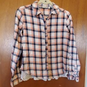 Cute flannel long sleeve shirt